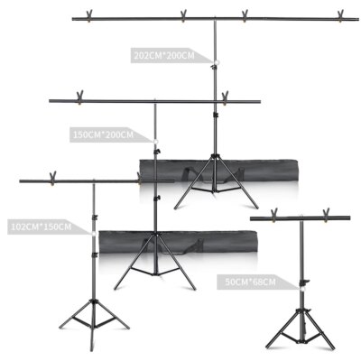 Cadre de fond Support en forme de T 200x200cm trépied arrière-plan