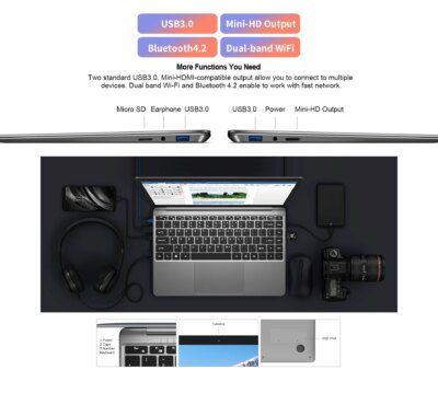 Pc portable F7 Plus de 14,1 pouces, avec processeur Intel Celeron N4100, 8 go/12 go – Image 6