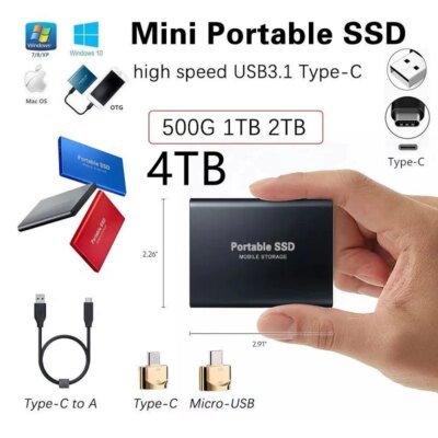 Disque dur externe SSD, usb 3.1, 2022 pouces – Image 3