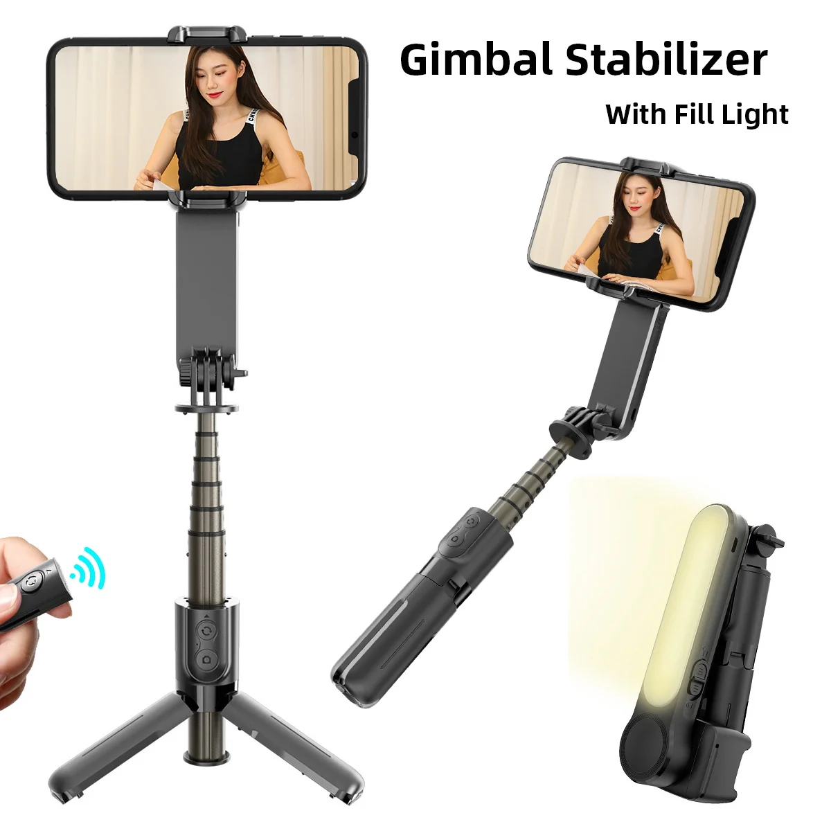 Stabilisateur de cardan portatif Mini trépied de bâton de Selfie – Image 6