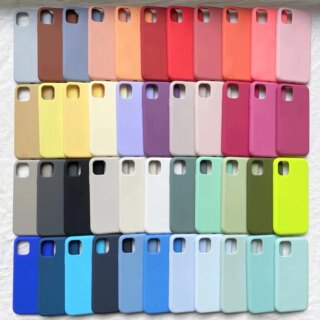 Coque de luxe officielle en Silicone pour iPhone, étui Original pour 11, 12, 13 Pro Max, Apple, 14 Plus, 7, 8, SE, X, Xs, XR