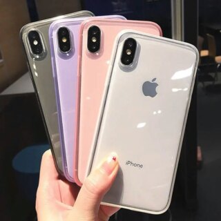 Coque de Protection colorée transparente antichoc pour iPhone, étui de Protection en TPU pour iPhone 13 12 11 X XR XS 14 Max 8 7 6 6S Plus