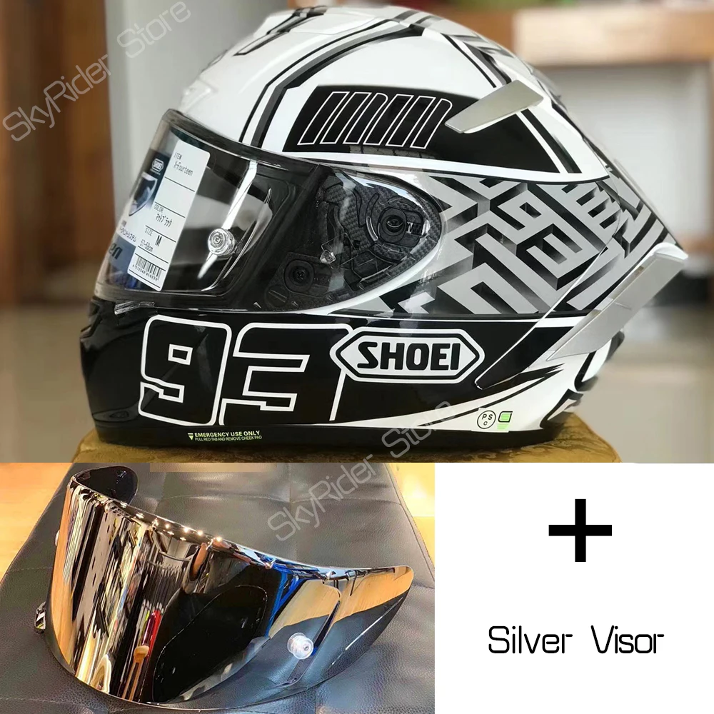 A with silver visor