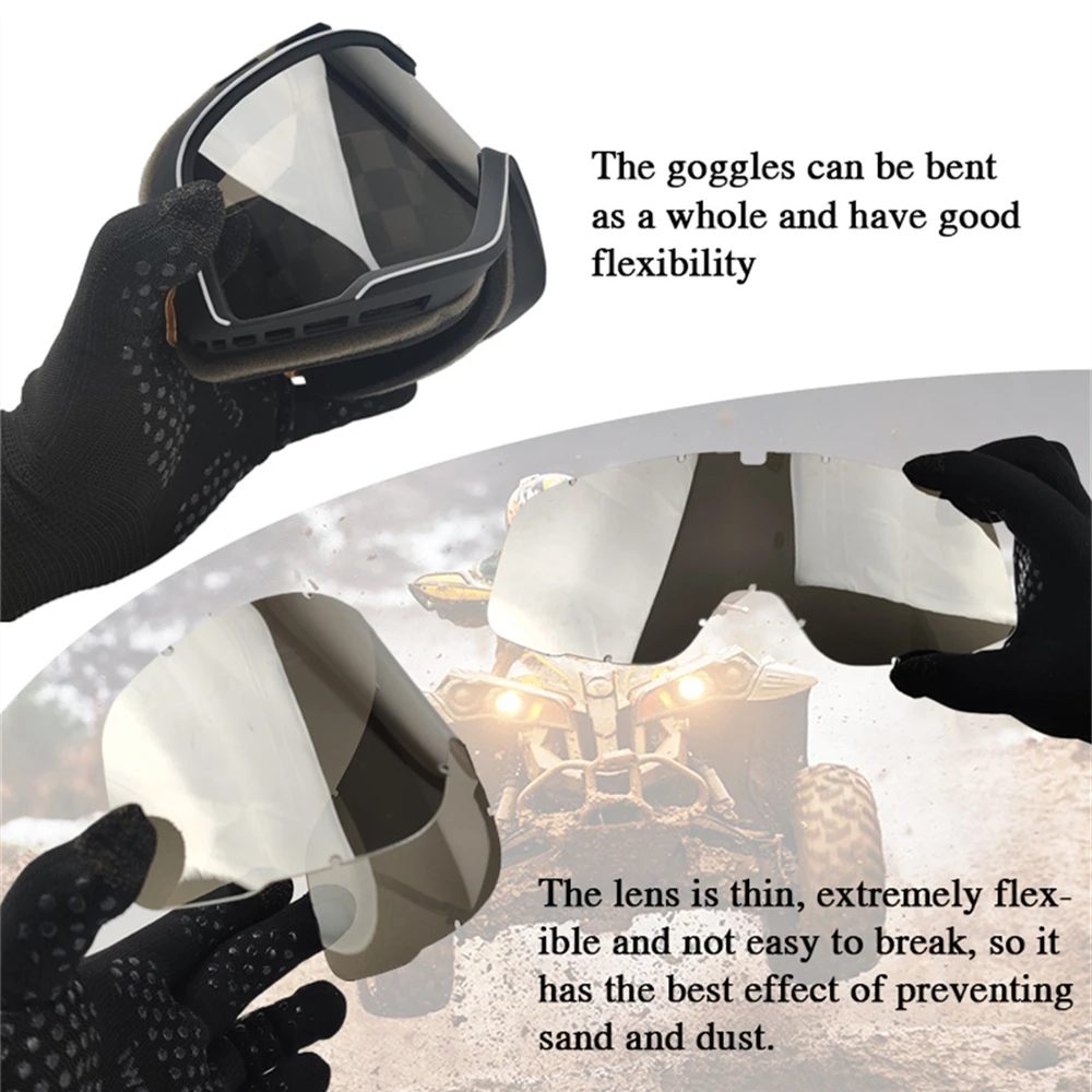 Lunette moto cross et de soleil rétro pour moto, Motocross, vtt, Ski – Image 4