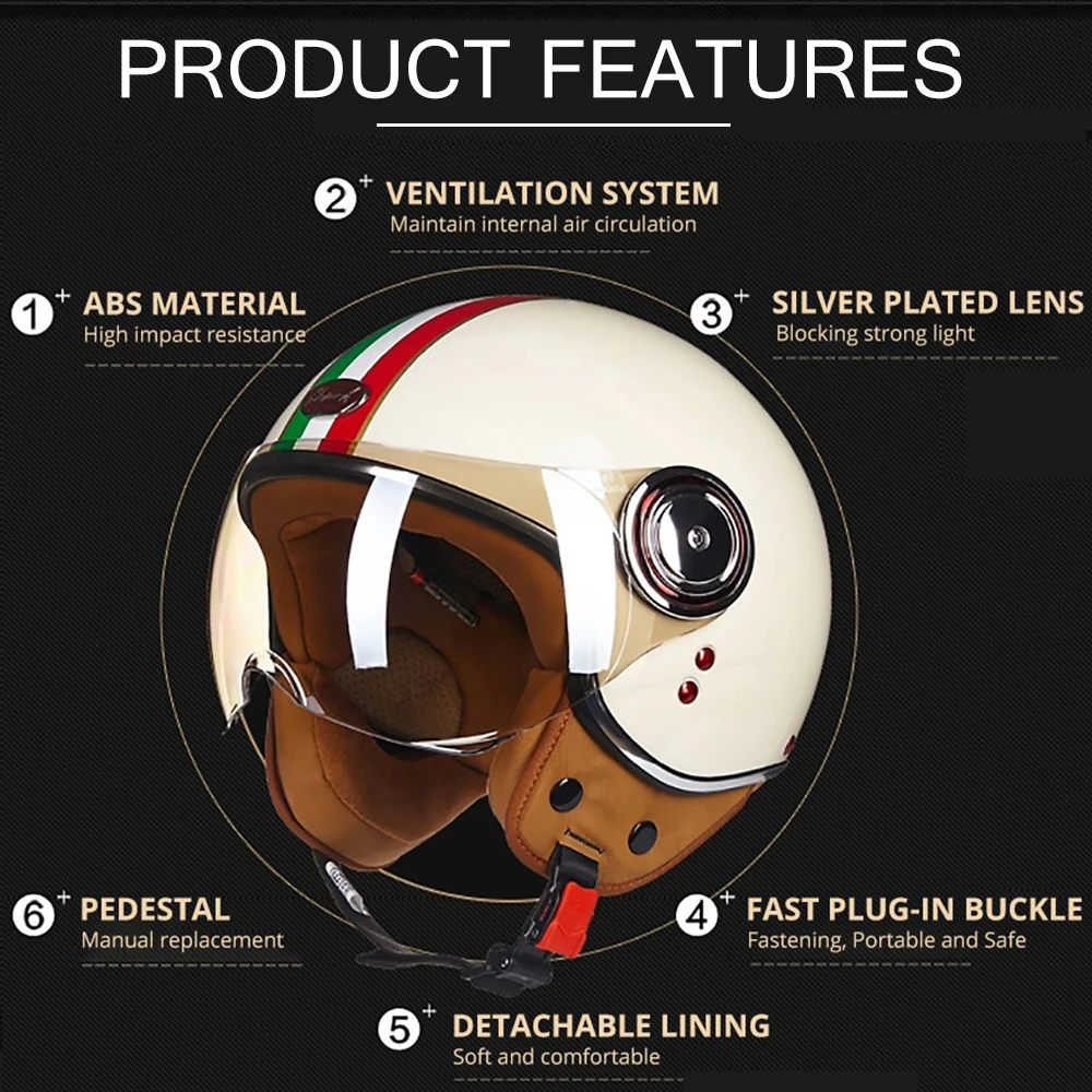 Casque moto Femme à double lentille pour hommes et femmes – Image 3