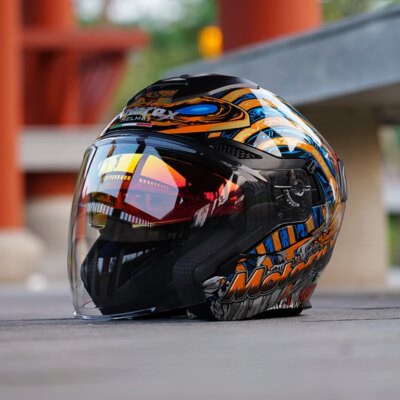 Casque moto Femme ouvert pour homme et femme, double lentille, certification DOT – Image 6