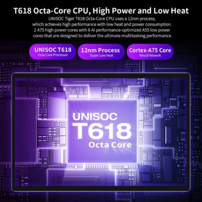 Tablette M40 Pro, 1920x1200, 6 go de RAM, 128 go de Rom, UNISOC T618, huit cœurs, Android 11 – Image 2