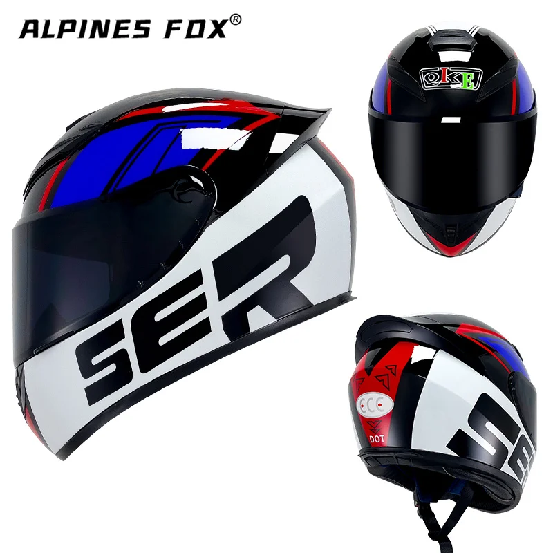 Casque moto Femme pour hommes et femmes, visage complet – Image 5