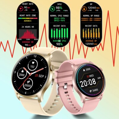 Senbono Montre Connectée Ronde Max8 pour Homme et Femme – Image 2
