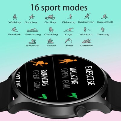 Senbono Montre Connectée Ronde Max8 pour Homme et Femme – Image 4