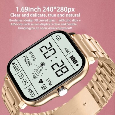 Montre connectée de Sport pour hommes et femmes, avec appels Bluetooth – Image 2