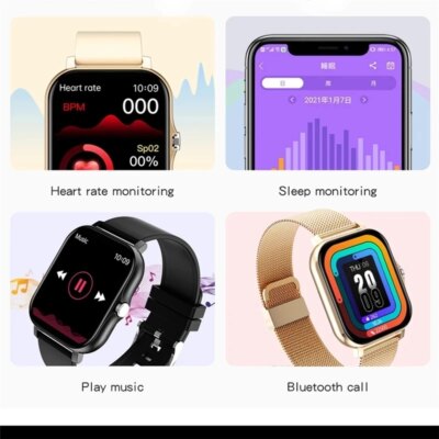 Montre connectée de Sport pour hommes et femmes, avec appels Bluetooth – Image 5