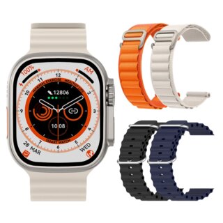 montre connectée Ultra Bluetooth pour hommes et femmes, avec appels, NFC