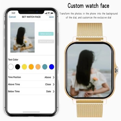 Montre Connectée avec Moniteur de Fréquence Cardiaque et d'Activité Physique pour Homme et Femme – Image 2