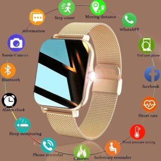 Montre Connectée avec Moniteur de Fréquence Cardiaque et d'Activité Physique pour Homme et Femme