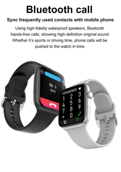 Montre intelligente série 8 pour hommes et femmes, appel Bluetooth – Image 3