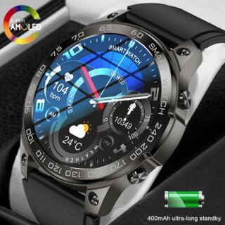 Montre intelligente étanche IP68 pour homme, montre intelligente de natation, écran d'affichage toujours à l'heure