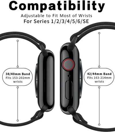 Bracelet montre élastique en Nylon pour Apple watch – Image 5
