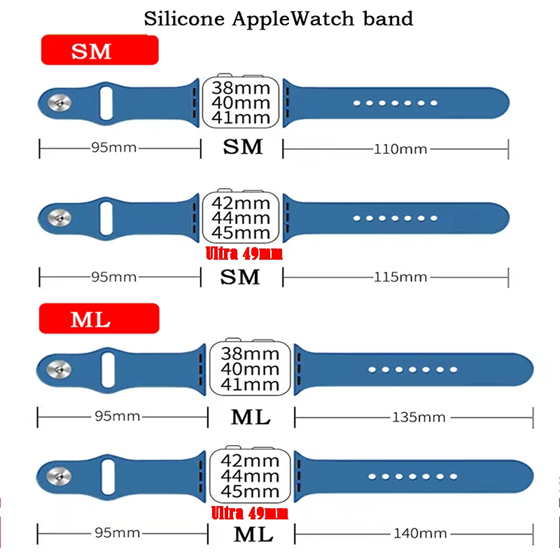 Bracelet montre apple watch sport en Silicone – Image 5