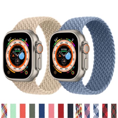 Bracelet montre tressé élastique pour Apple Watch – Image 6
