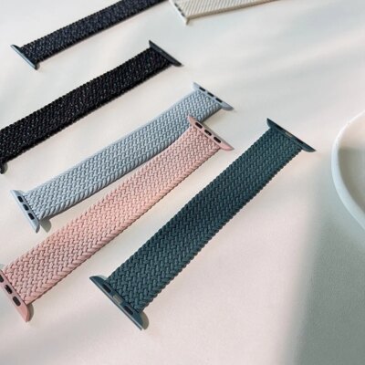 Bracelet montre tressé élastique pour Apple Watch – Image 3