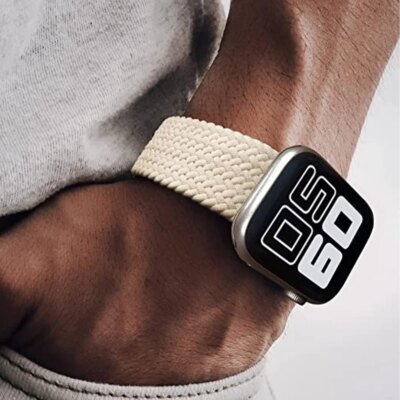 Bracelet montre tressé élastique pour Apple Watch – Image 4