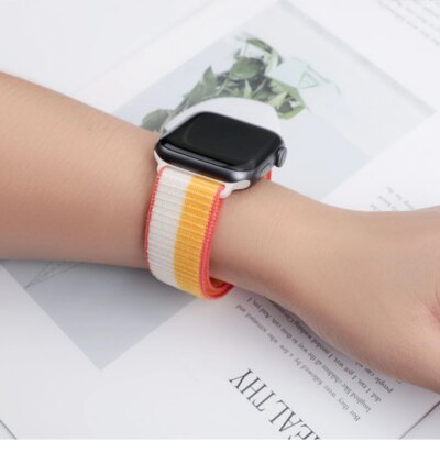 Bracelet de montre en nylon pour Apple Watch Band, Bracelet Correa – Image 4