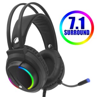 Casque de jeu Gamer avec microphone, son surround 7.1, USB, 3.5mm, filaire