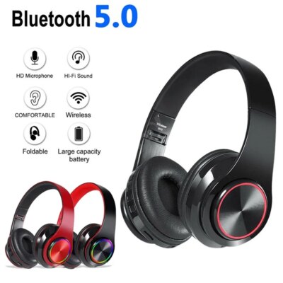 Casque Bluetooth pliable avec micro, casque TV sans fil, adaptateur PC et tablette – Image 2