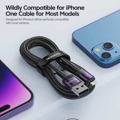 cable USB 2,4 a pour recharge rapide et transfert de données – Image 3