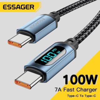 Cable USB type-c PD 100W pour recharge rapide, cordon de chargeur pour smartphone
