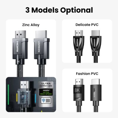 Cable HDMI 8K pour boîtier TV Xiaomi PS5, HUB USB, certifié Ultra haute vitesse – Image 6