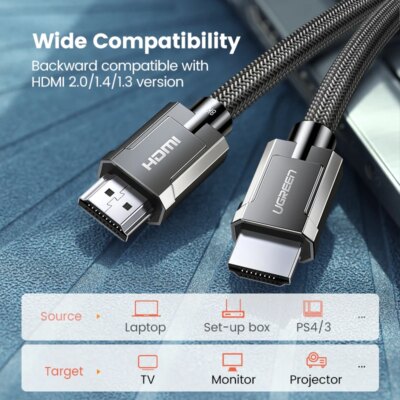 Cable HDMI 8K pour boîtier TV Xiaomi PS5, HUB USB, certifié Ultra haute vitesse – Image 5