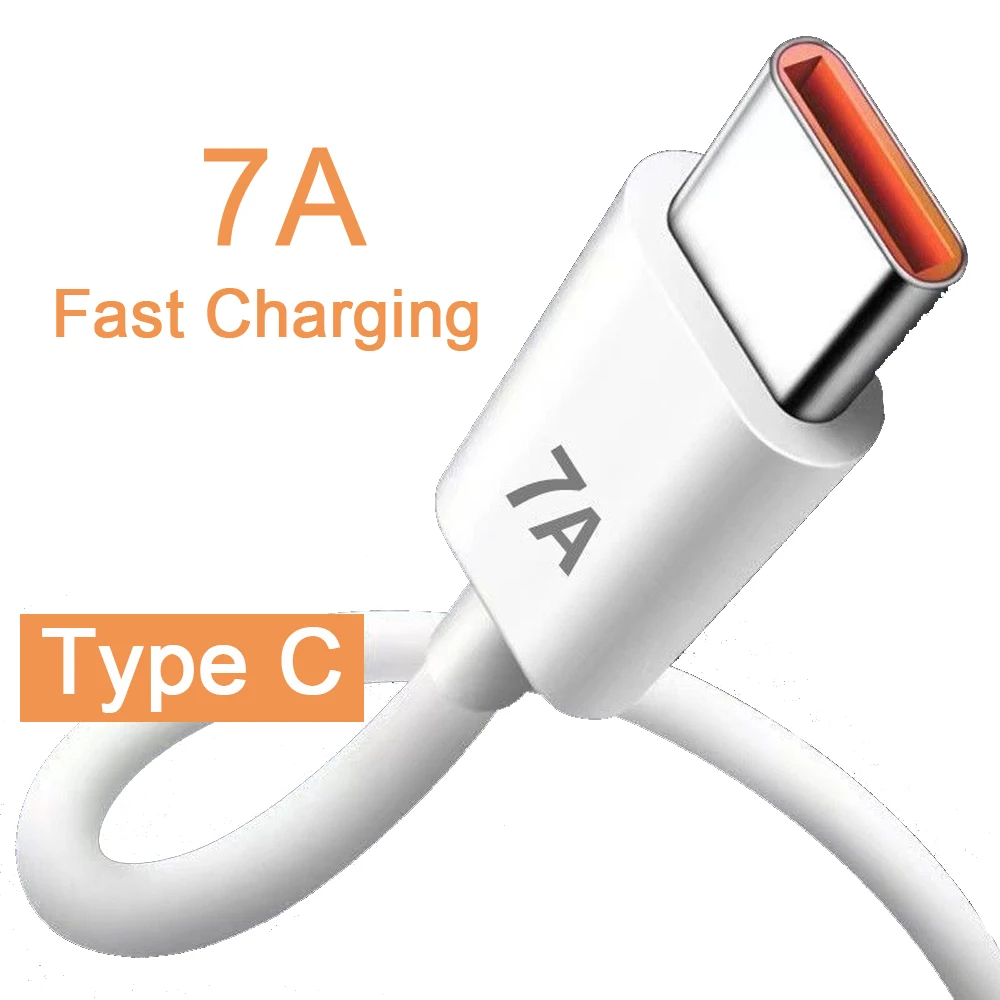 Cable USB type-c 7A 100W pour recharge rapide et transfert de données
