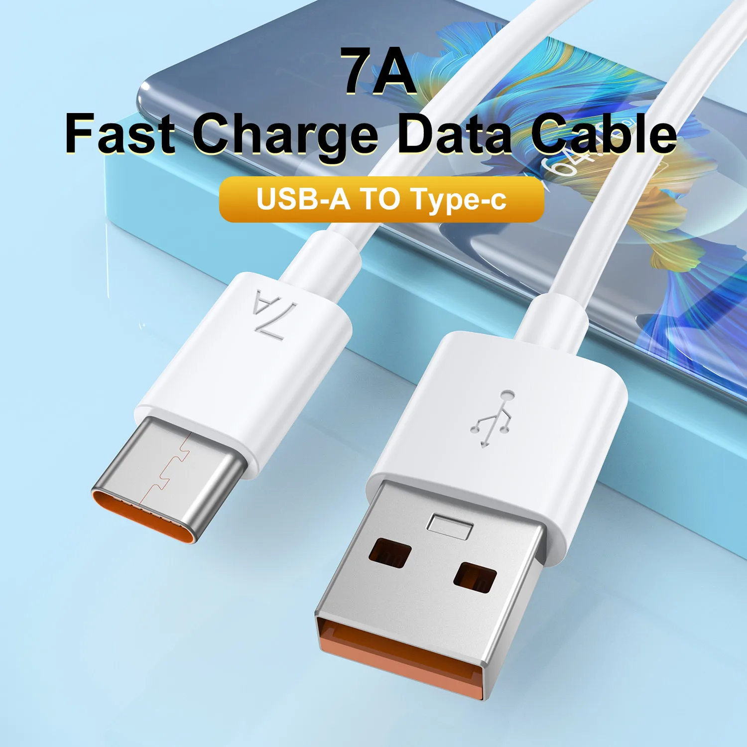 Cable USB type-c 7A 100W pour recharge rapide et transfert de données – Image 2