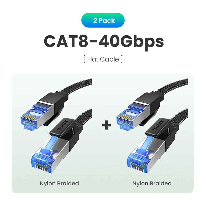 Cat 8 Flat 2Pcs