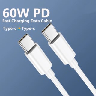 Cable USB C vers USB C pour Samsung S20 Xiaomi PD 60W câble de charge rapide pour MacBook