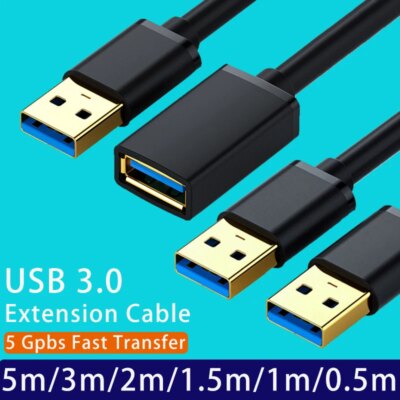 Cable d'extension USB 0.5 vers USB 3.0, 5m-2.0 m, pour Smart TV