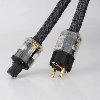 Cordon d'alimentation hifi audio EU/US 4 carrés Hi-End, en cuivre pur