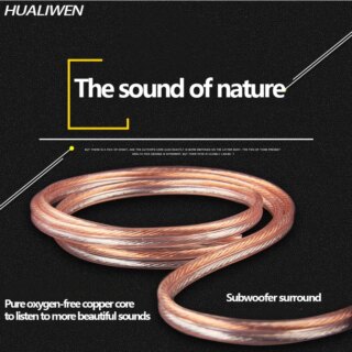 cable Audio hi-fi sans oxygène, câble de haut-parleur en cuivre pur pour voiture