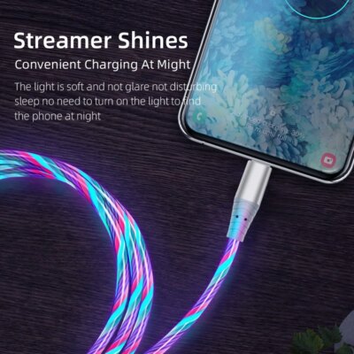 Cable 3A de charge rapide avec lumière LED pour iPhone – Image 5