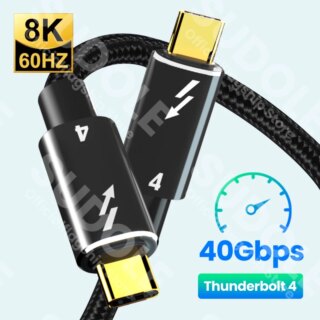 Cable type c Thunderbolt 4/3 USB 100 40Gbps vers type-c PD USB-C W 5A 8K @ 60Hz