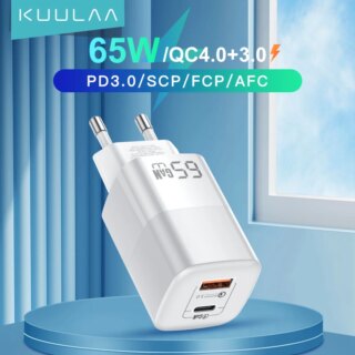 Chargeur rapide 65W GaN 4.0 3.0 Type C USB PD pour iPhone 14 13 12 Pro Max