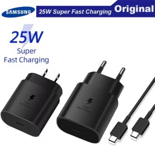 Samsung-Chargeur super rapide d'origine pour Galaxy Note 20 et S10, adaptateur secteur USB de type C