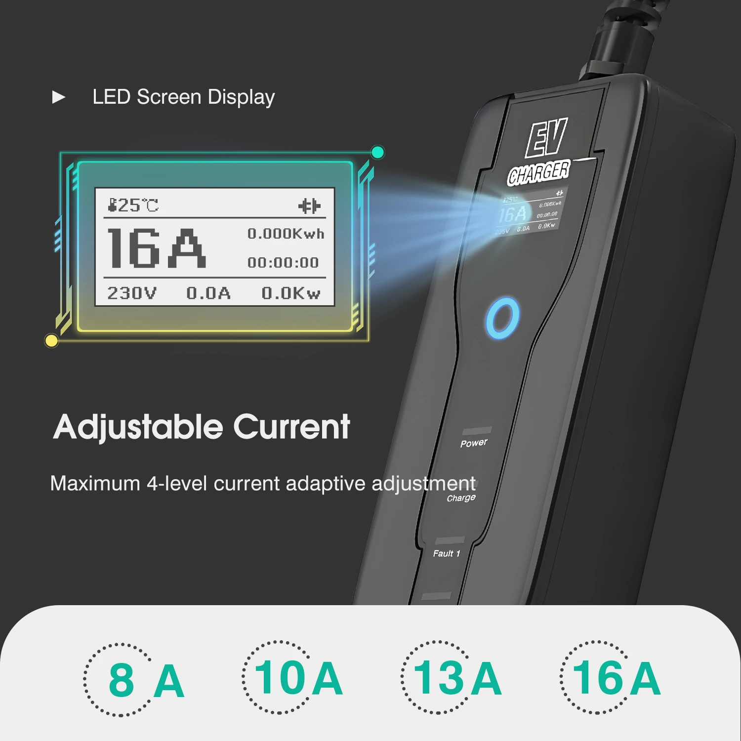 Chargeur de voiture électrique de type 2, prise Schuko de niveau 2 – Image 2