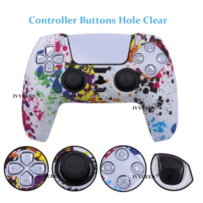 coque ps5 en Silicone à impression par transfert d'eau pour manette de jeu PlayStation 5 PS5 – Image 5