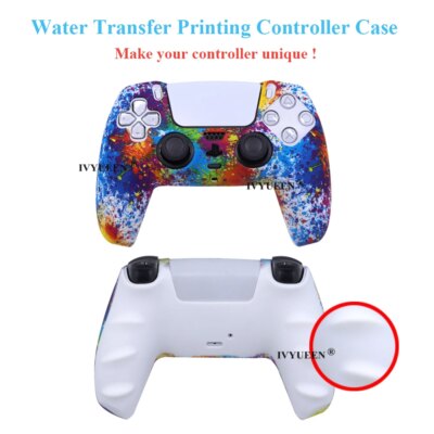coque ps5 en Silicone à impression par transfert d'eau pour manette de jeu PlayStation 5 PS5 – Image 3