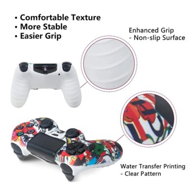 coque ps4 en caoutchouc de silicone pour manette Sony Playstation 4 – Image 4