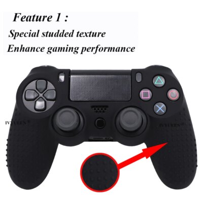 housse manette ps4 en Silicone antidérapante pour Sony Dualshock 4 PS4 Pro Slim – Image 2