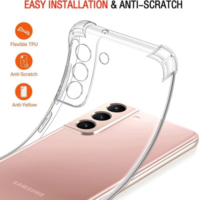 Coque en silicone transparent souple antichoc pour Samsung, coque arrière transparente ultra fine, Galaxy S22, S21, S20, FE, S10, Note 10 Plus, 9, 8, 20 – Image 2